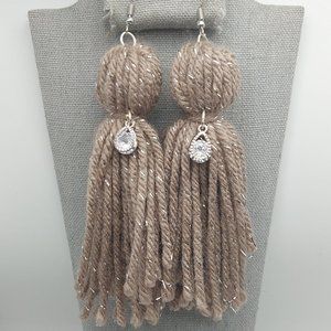 Sparkly Yarn Earrings
